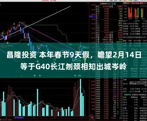 昌隆投资 本年春节9天假，瞻望2月14日等于G40长江刎颈相知出城岑岭