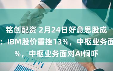 铭创配资 2月24日好意思股成交额前20：IBM股价重挫13%，中枢业务面对AI恫吓