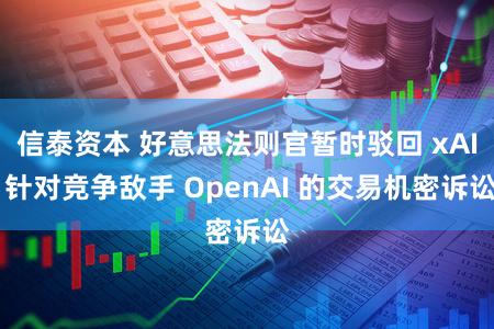 信泰资本 好意思法则官暂时驳回 xAI 针对竞争敌手 OpenAI 的交易机密诉讼
