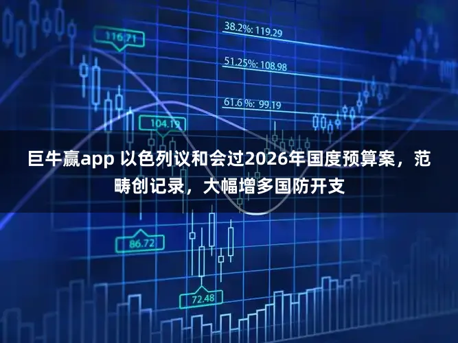 巨牛赢app 以色列议和会过2026年国度预算案，范畴创记录，大幅增多国防开支
